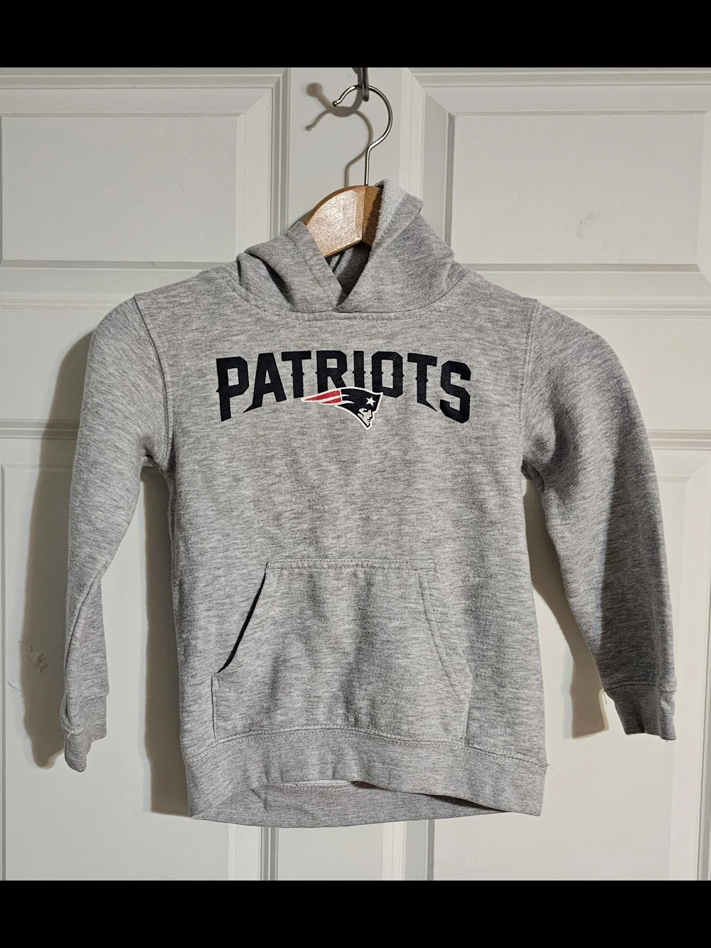 NFL Kids Gray Hoodie with Navy Team Lettering
